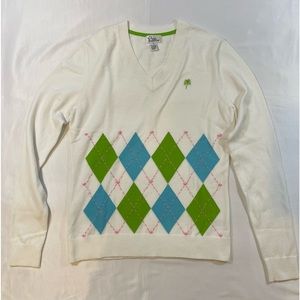 Vintage Lilly Pulitzer V-Neck Long Sleeve Sweater - S